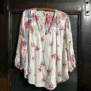 Lucky Brand Multicolor Floral Blouse